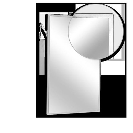 AJW AJW U702PM-2436 Adjustable Tilt Angle Frame Mirror; Plastic Acrylic Surface - 24 W X 36 H In. U702PM-2436
